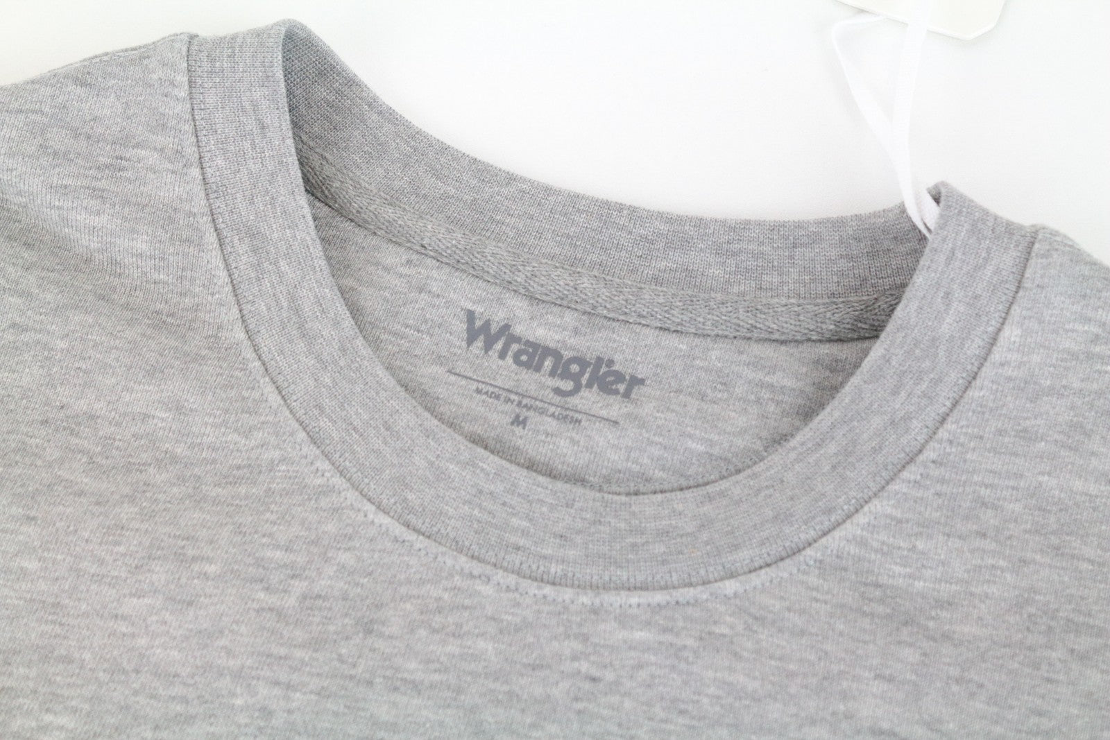 WRANGLER Men Sweatshirt M Grey Cotton Blend Long Sleeved Pull On Casual