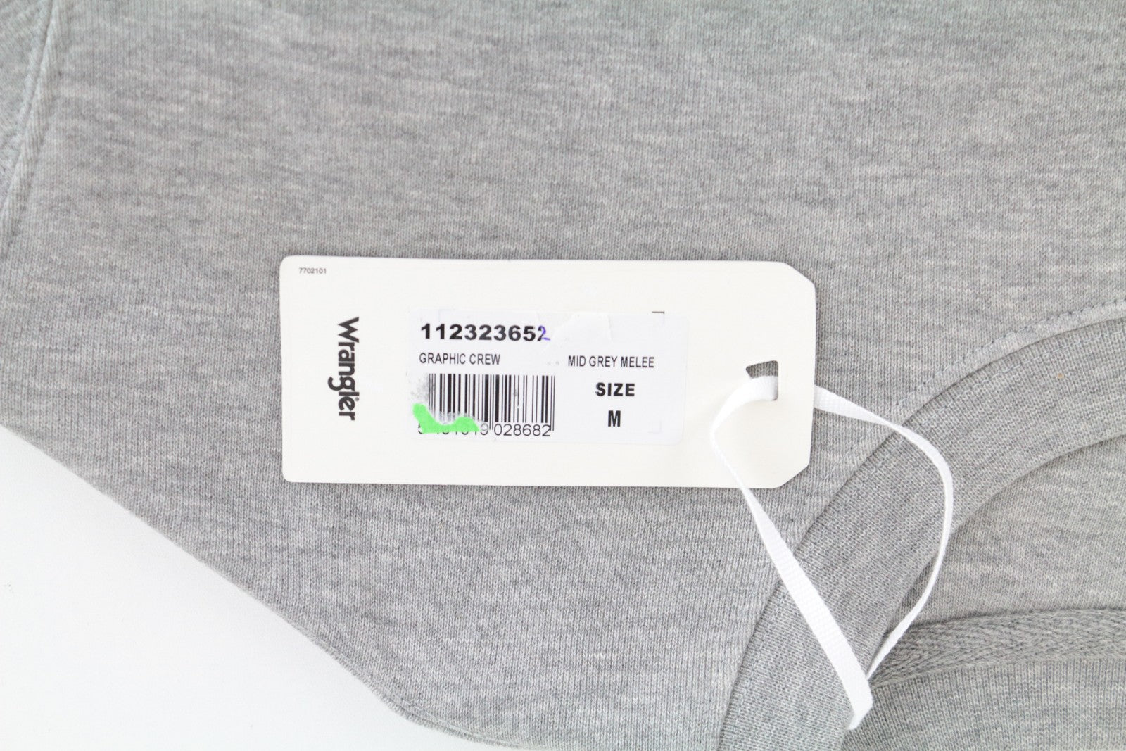 WRANGLER Men Sweatshirt M Grey Cotton Blend Long Sleeved Pull On Casual