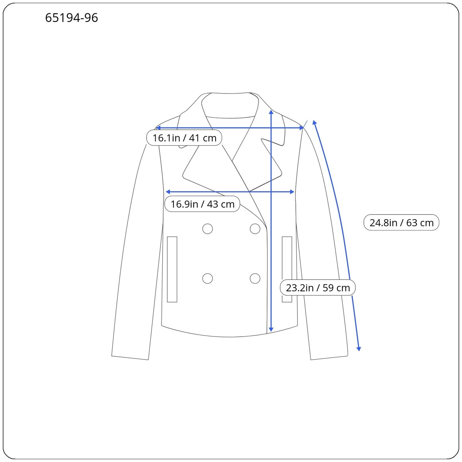 DESIGUAL Women Jacket 38 M Blue Wool Blend Checked Single-Breasted Long Sleeve