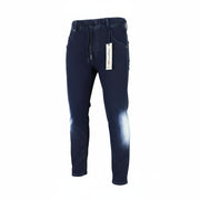 DIESEL Krooley-NE 0687D Men Jeans W28 Slim Carrot Fit Blue Jogg Sweat Stretch
