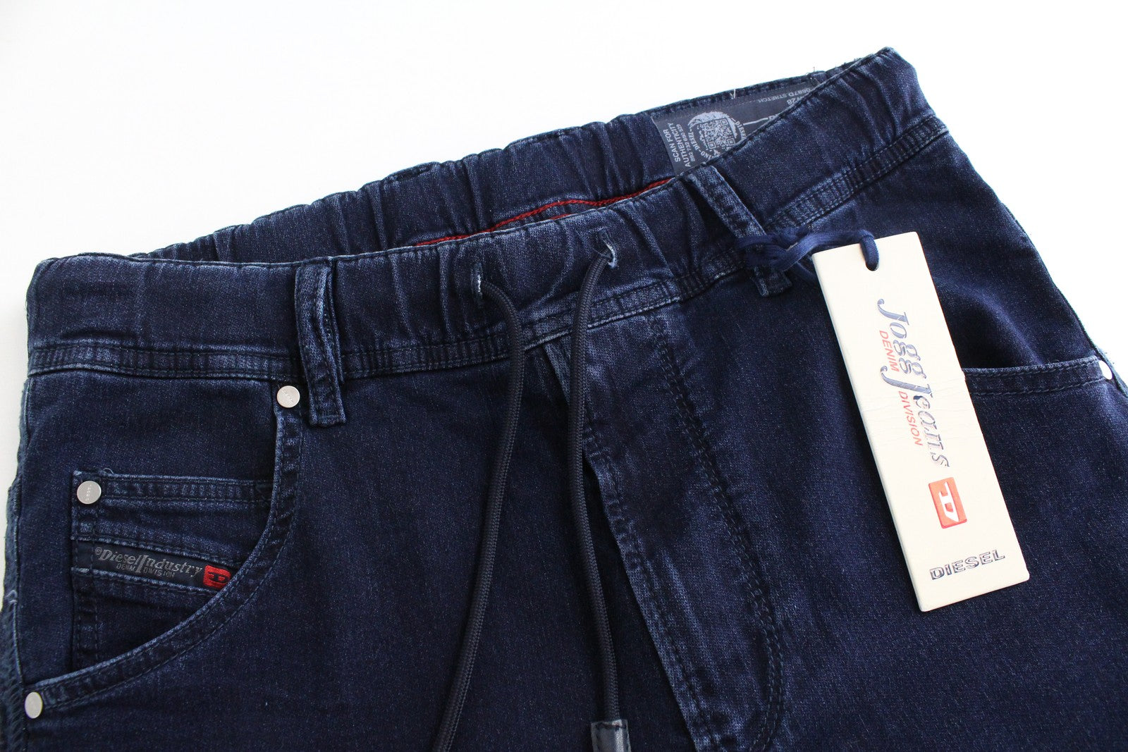 DIESEL Krooley-NE 0687D Men Jeans W28 Slim Carrot Fit Blue Jogg Sweat Stretch