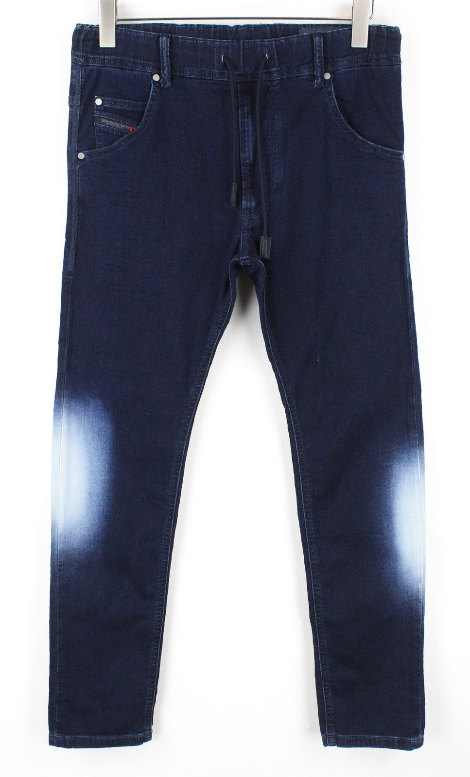 DIESEL Krooley-NE 0687D Men Jeans W28 Slim Fitted Drawstrings Blue Jogg Sweat