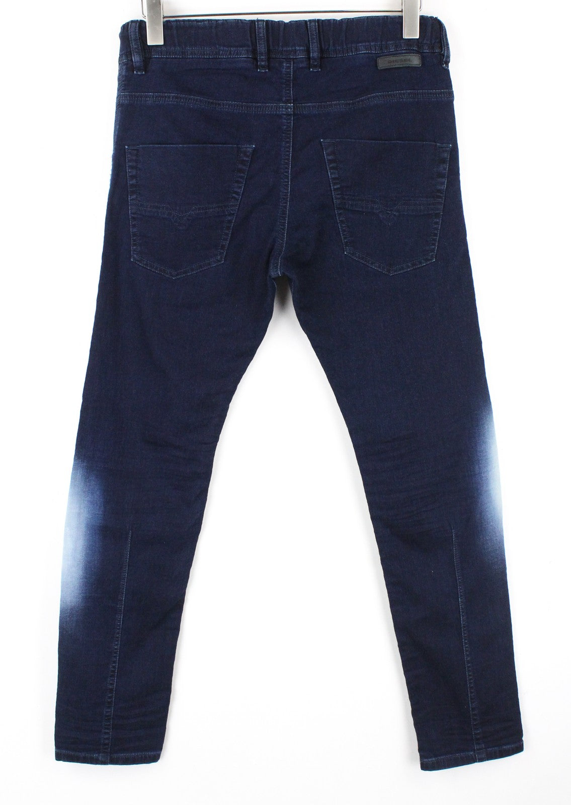 DIESEL Krooley-NE 0687D Men Jeans W28 Slim Fitted Drawstrings Blue Jogg Sweat