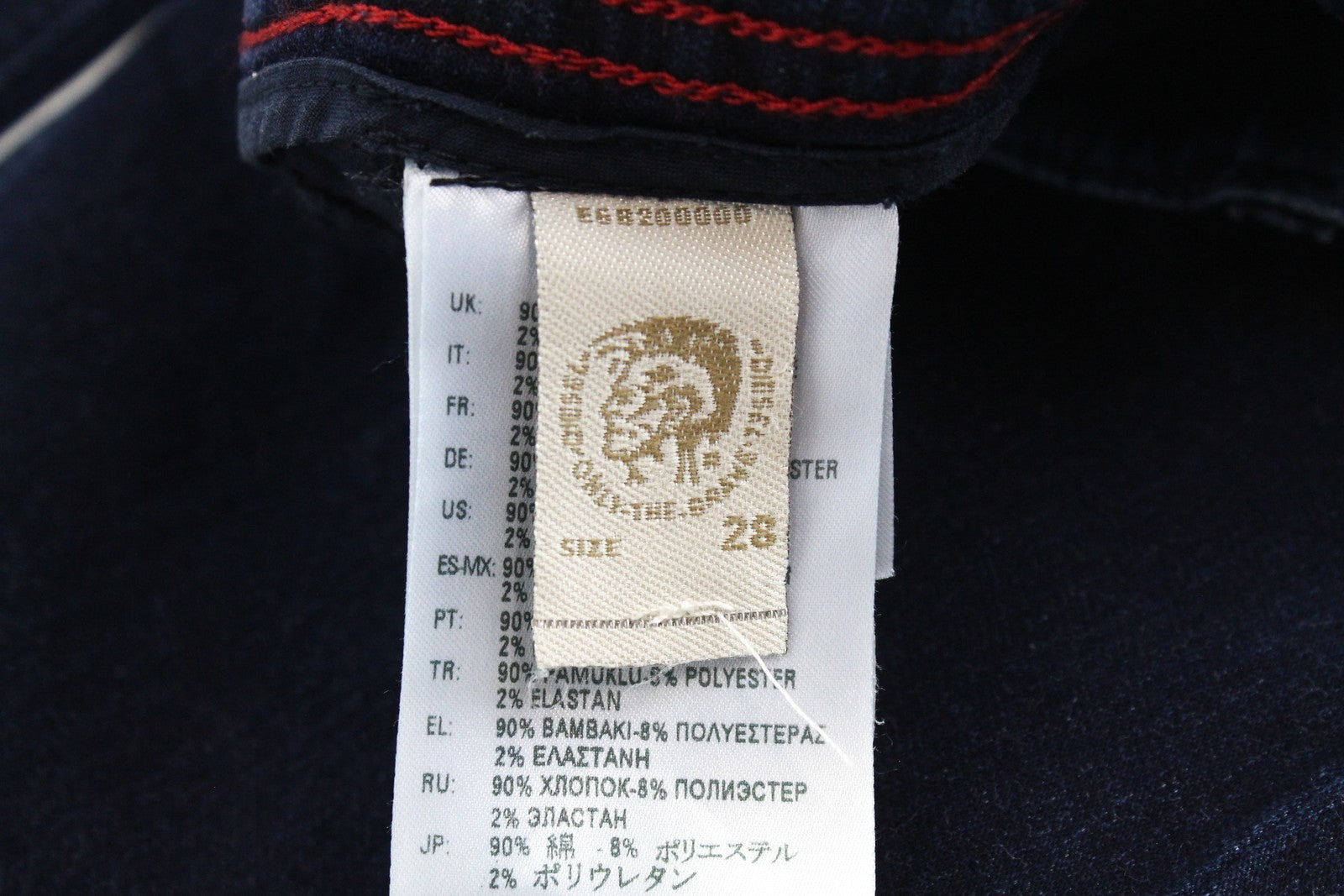DIESEL Krooley-NE 0687D Men Jeans W28 Slim Fitted Drawstrings Blue Jogg Sweat