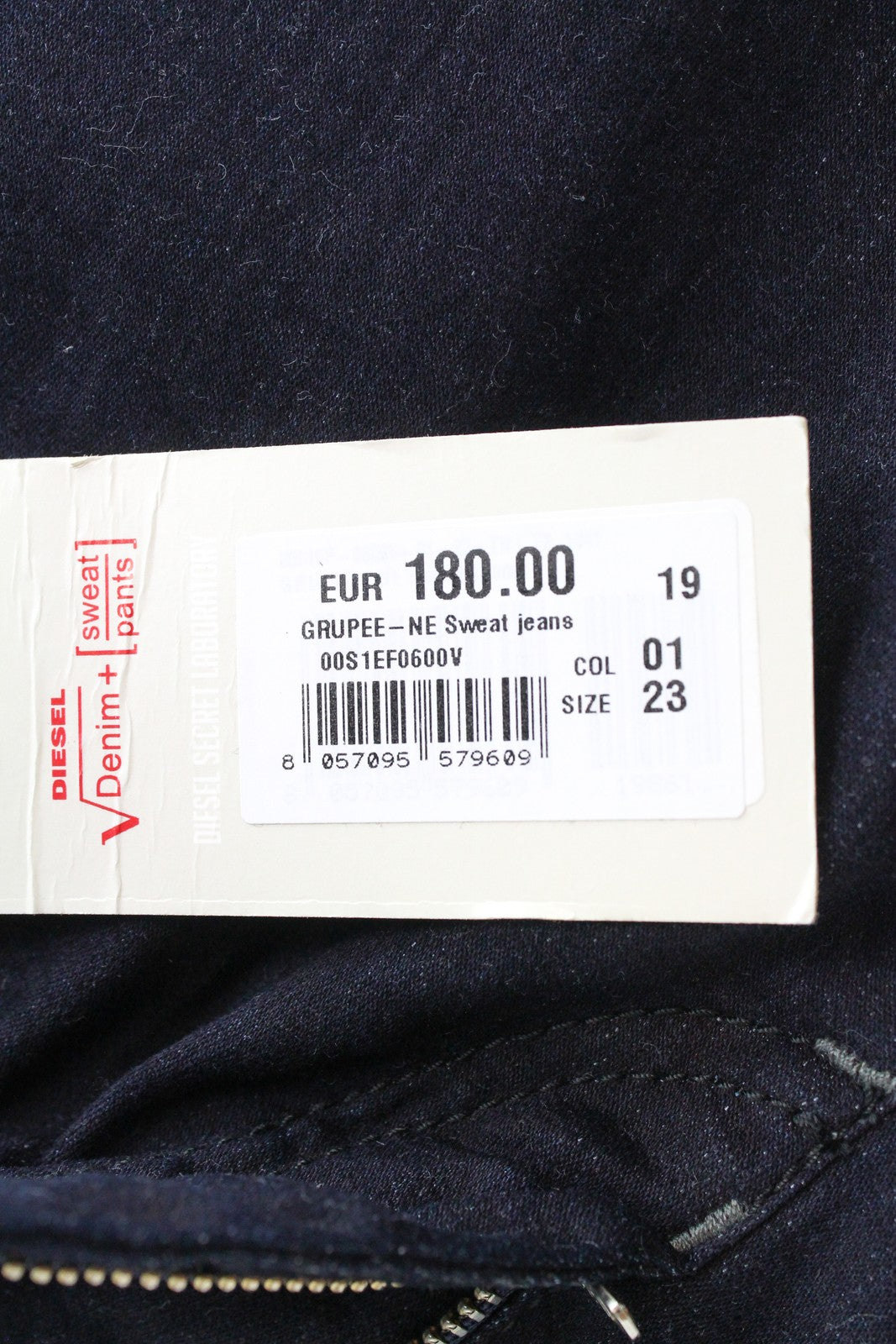 DIESEL Grupee-NE 0600V Women Jeans W23 Jogg Sweat Girls Blue Stretch Slim Skinny
