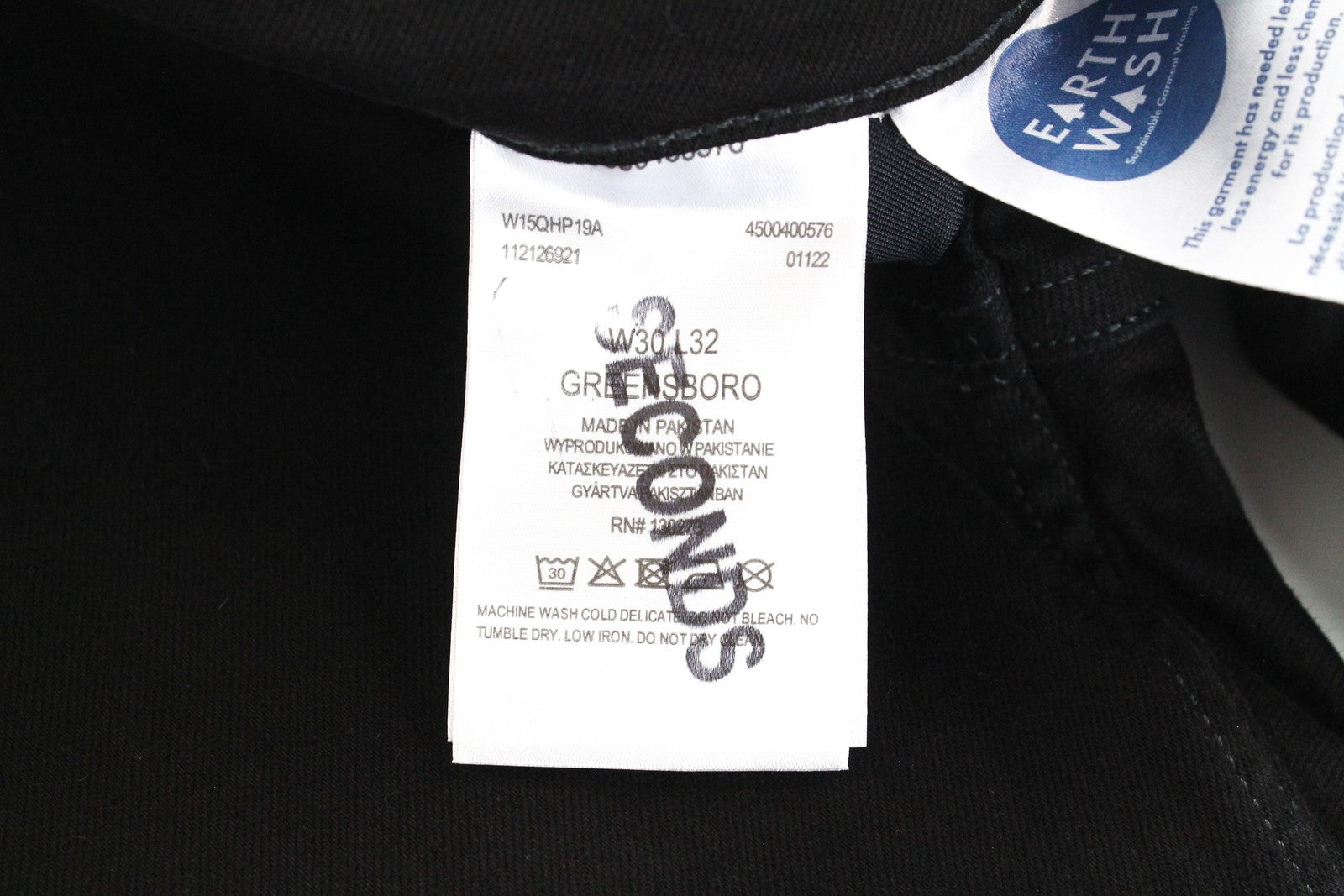 WRANGLER Greensboro Men Jeans W30/L32 Regular Straight Fit Stretch Solid Black