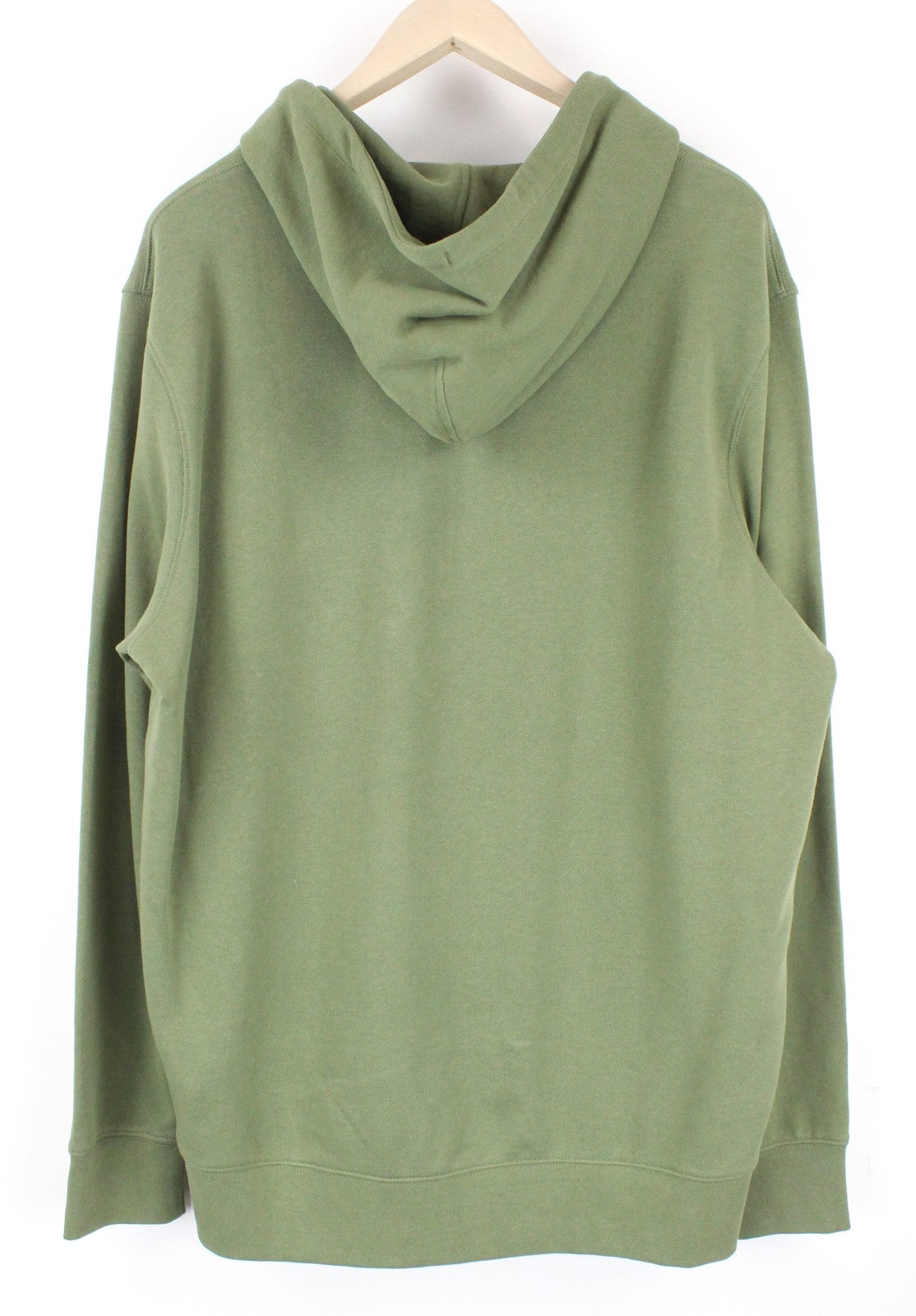 WRANGLER Slogan Men Sweatshirt M Deep Lichen Green Hooded Slogan Hoodie Fleece