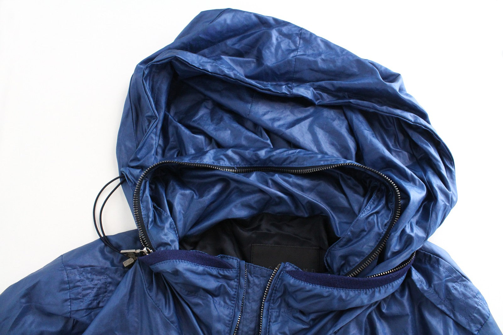 RICHMOND Men Jacket IT48 Mid-Blue Lightweight Softshell Mid-Length Rain Hooded