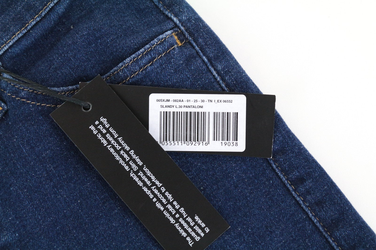 DIESEL Slandy 082AA Women Jeans W25/L30 Super Slim-Skinny Blue Cotton Stretch