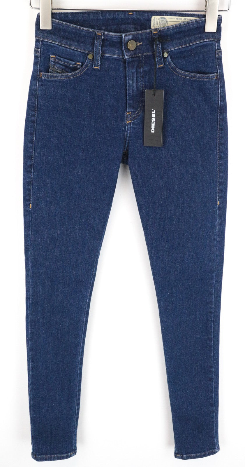 DIESEL Slandy 082AA Women Jeans W25/L30 Super Slim-Skinny Blue Cotton Stretch