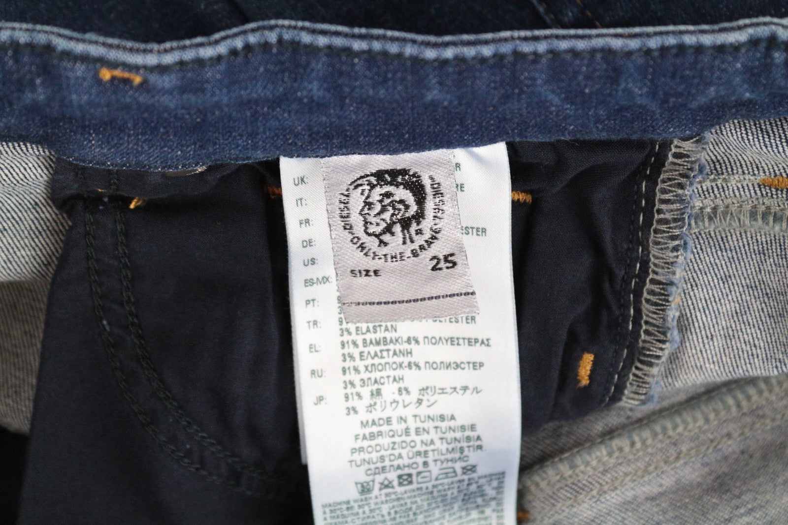 DIESEL Slandy 082AA Women Jeans W25/L30 Super Slim-Skinny Blue Cotton Stretch