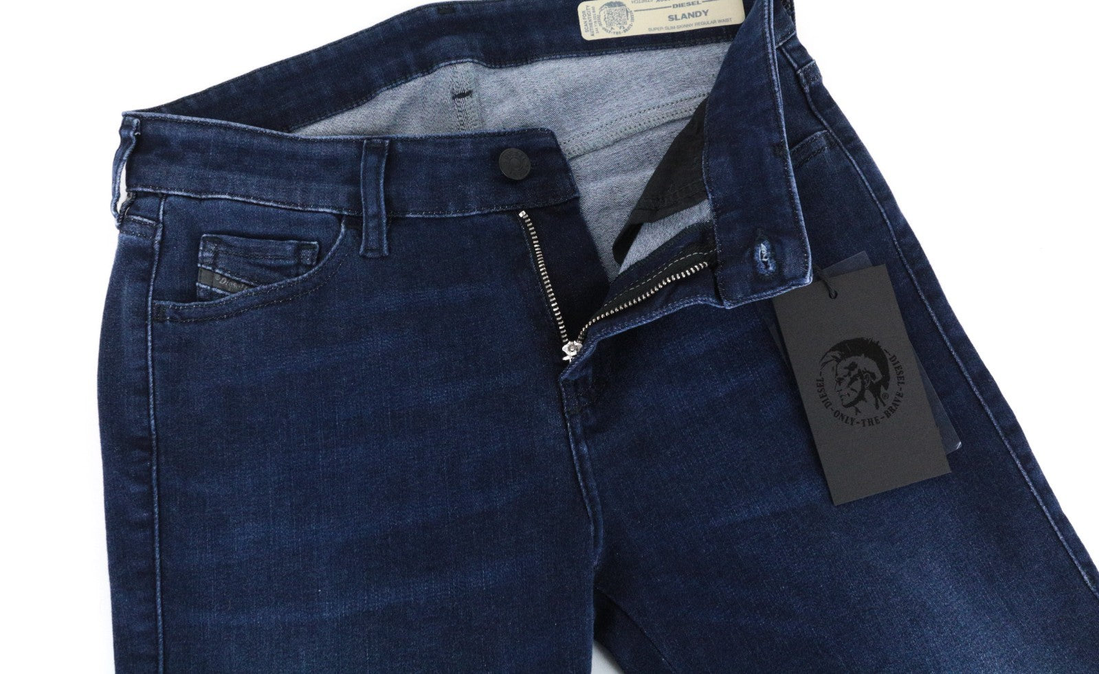 DIESEL Slandy 0890K Women Jeans W31/L32 Super Slim Skinny Dark Blue Stretch