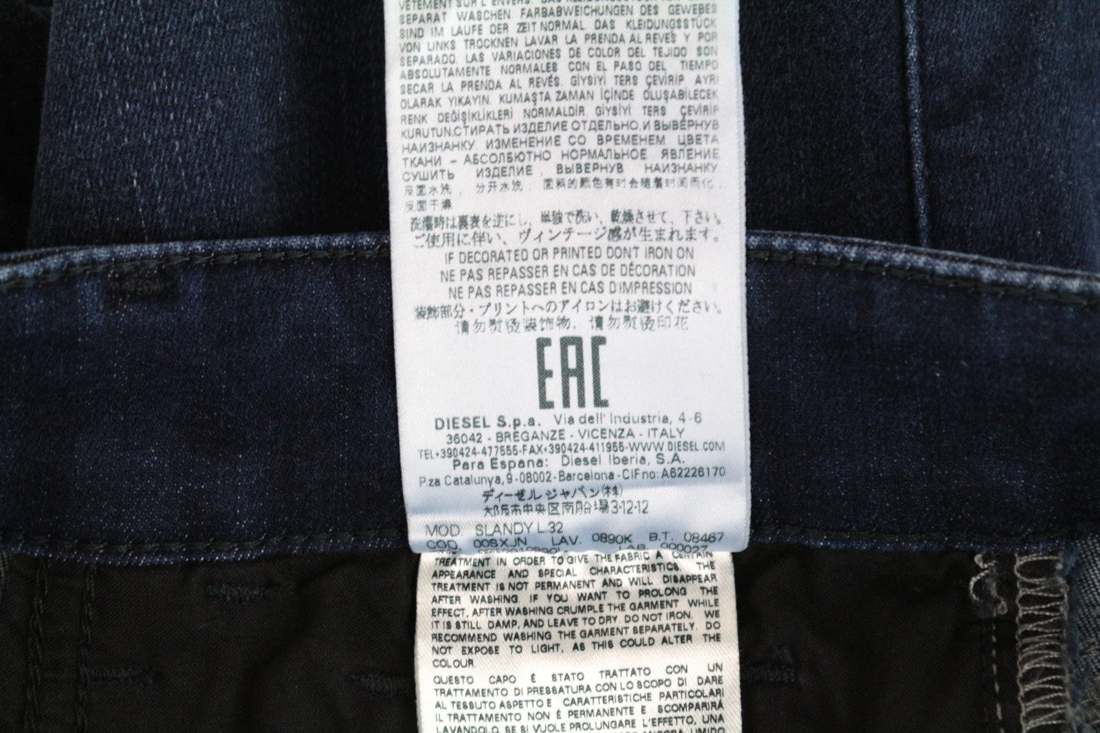 DIESEL Slandy 0890K Women Jeans W31/L32 Super Slim Skinny Dark Blue Stretch