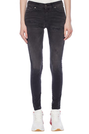 DIESEL Slandy 069GI Women Jeans W25/L32 Super Slim-Skinny Grey Cotton Stretch