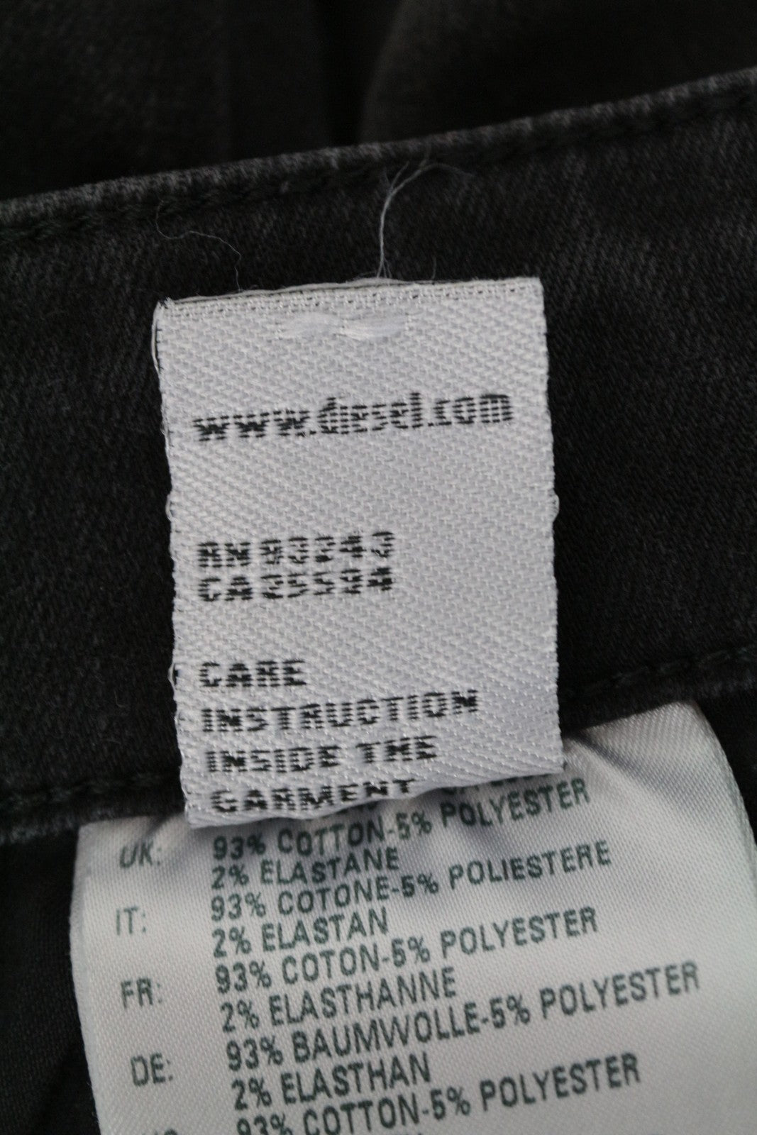 DIESEL Slandy 069GI Women Jeans W25/L32 Super Slim-Skinny Grey Cotton Stretch