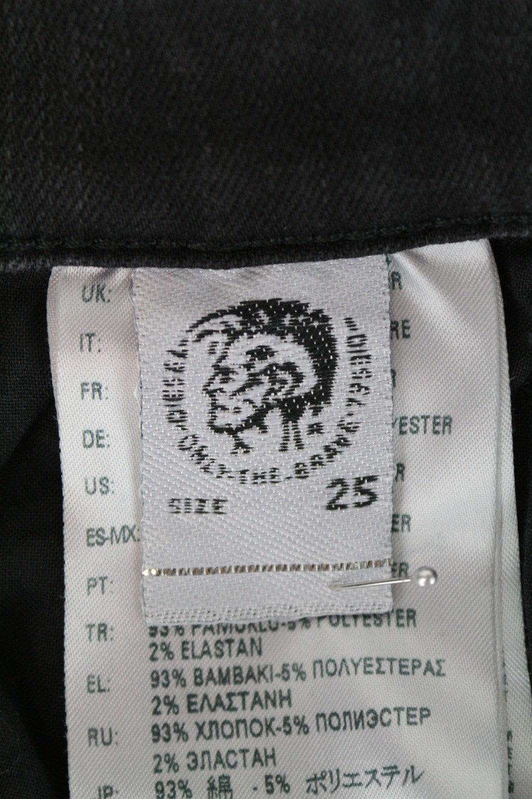 DIESEL Slandy 069GI Women Jeans W25/L32 Super Slim-Skinny Grey Cotton Stretch