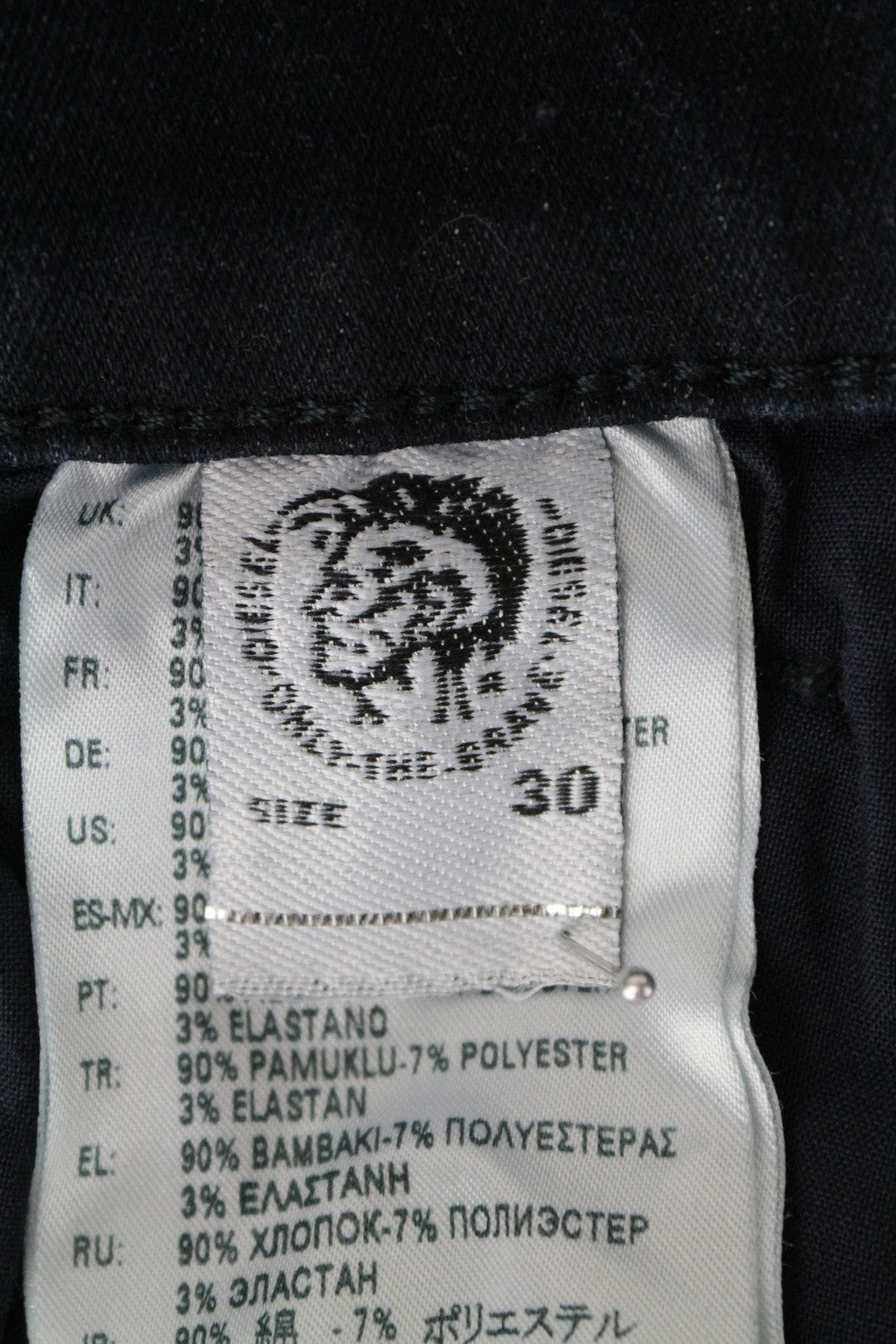 DIESEL Slandy 084ZD Women Jeans W30/L34 Super Slim Skinny Blue Ripped Stretch