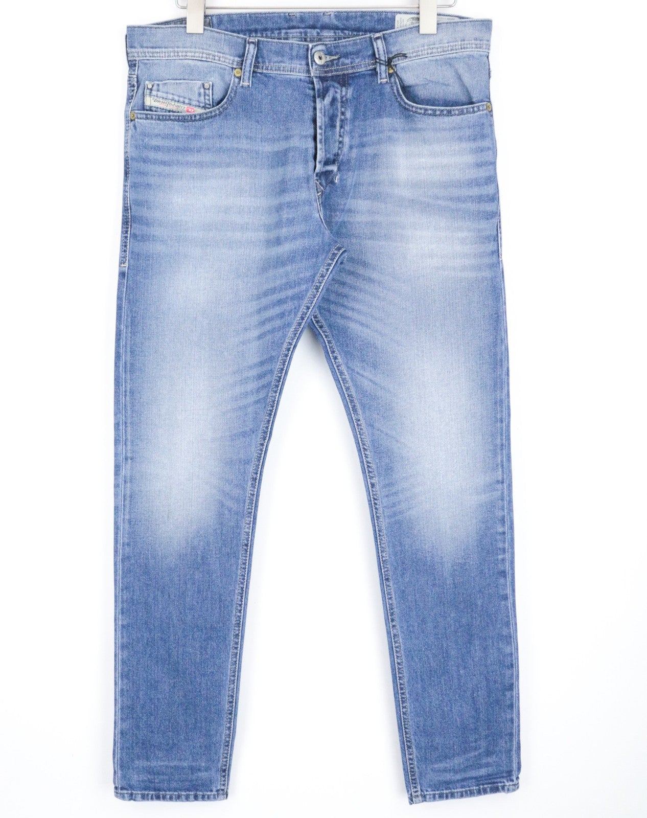 DIESEL Tepphar 0842H Men Jeans W33/L32 Slim Carrot Blue Cotton Stretch 5-Pocket