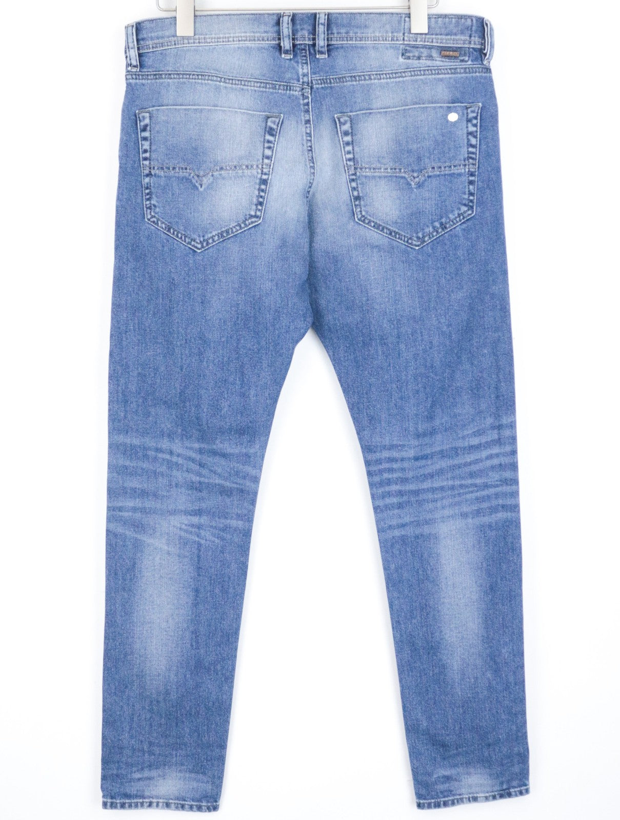 DIESEL Tepphar 0842H Men Jeans W33/L32 Slim Carrot Blue Cotton Stretch 5-Pocket