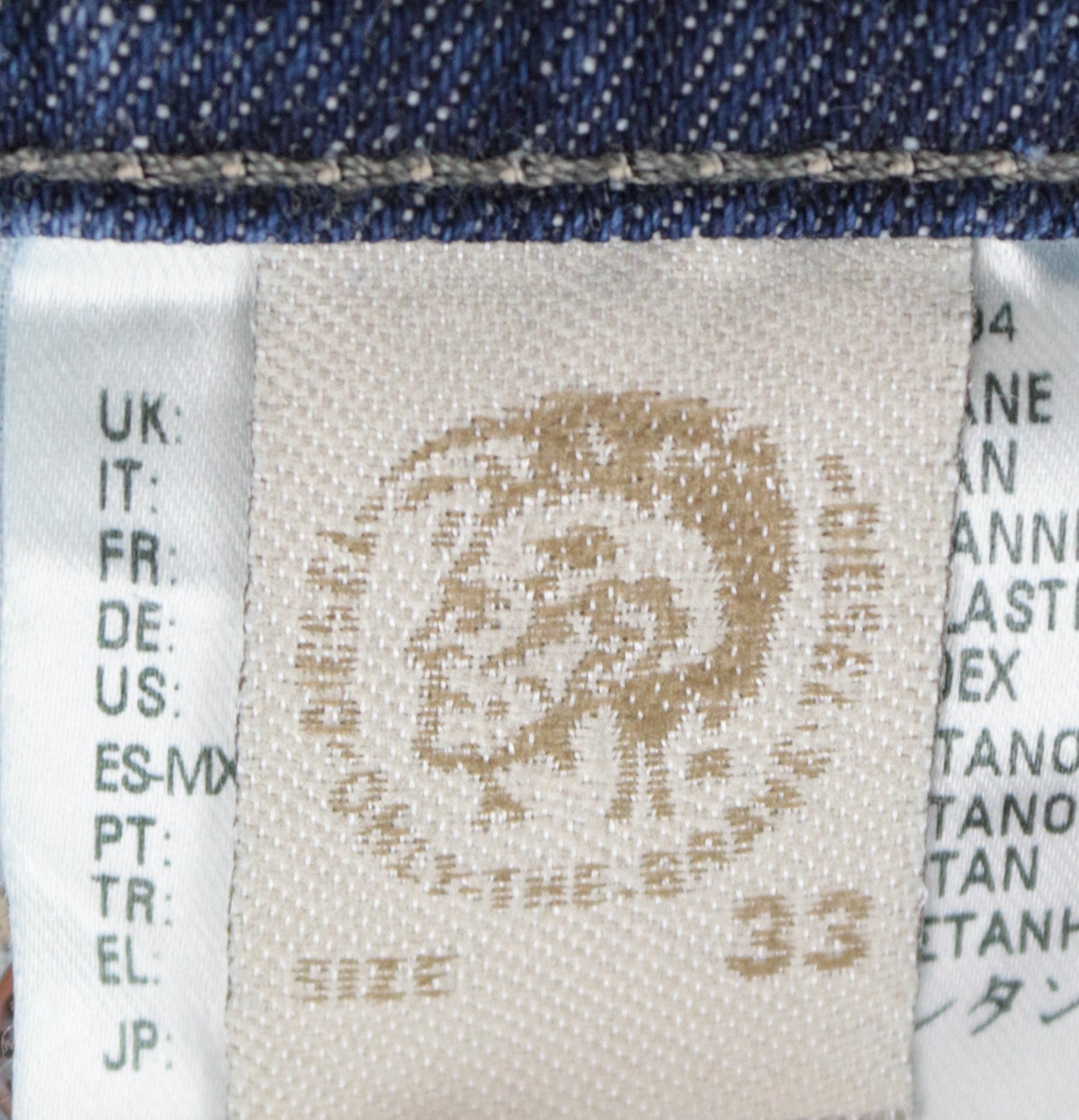DIESEL Tepphar 0842H Men Jeans W33/L32 Slim Carrot Fit Blue Cotton Stretch
