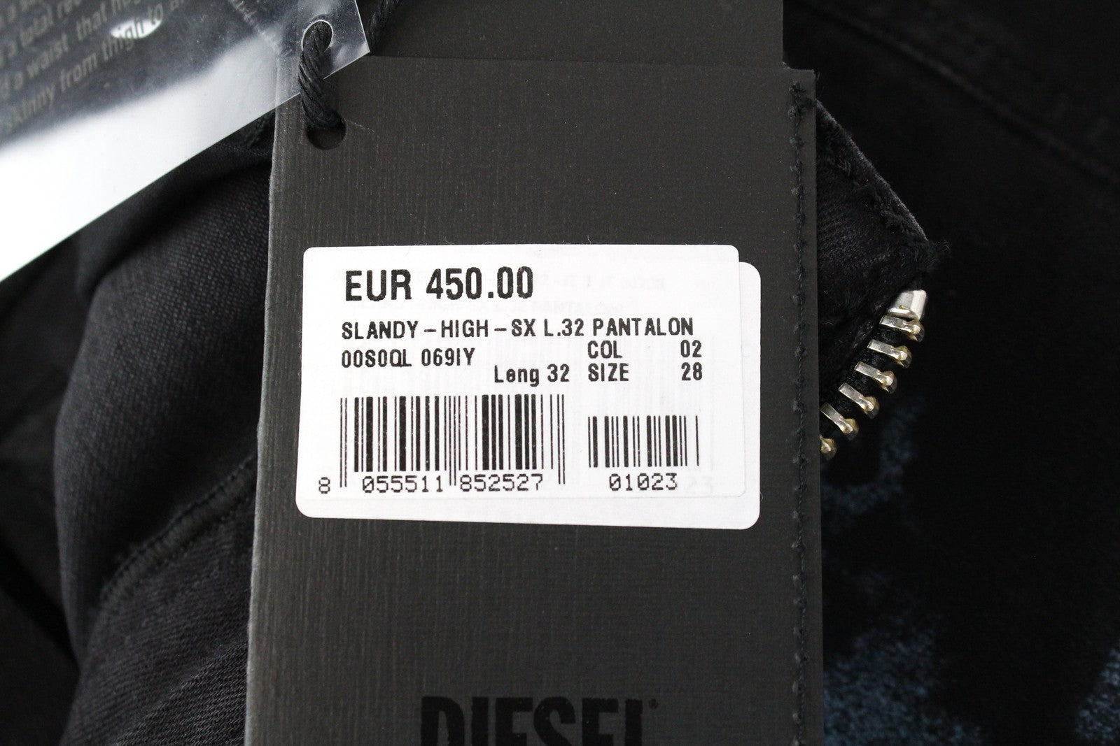 DIESEL Slandy-High-SX 069IY Women Jeans W28/L32 Super Skinny Navy Red Blue Wash