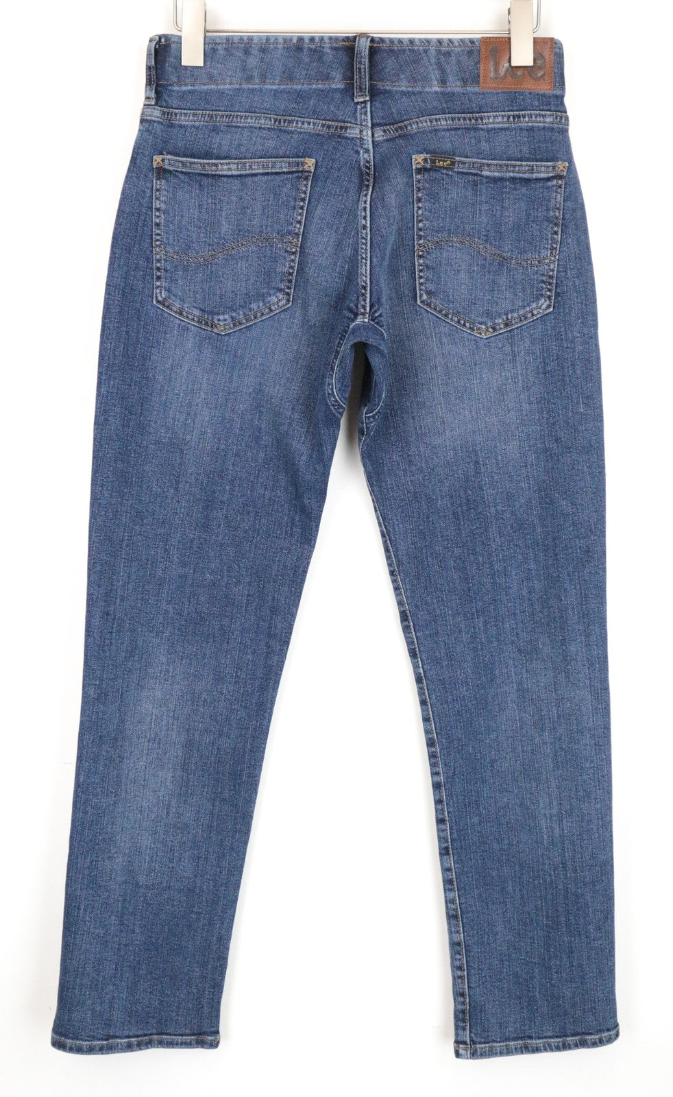LEE Maddox Men Jeans W30/L32 Straight Tapered Fit Cotton Stretch Washed Blue