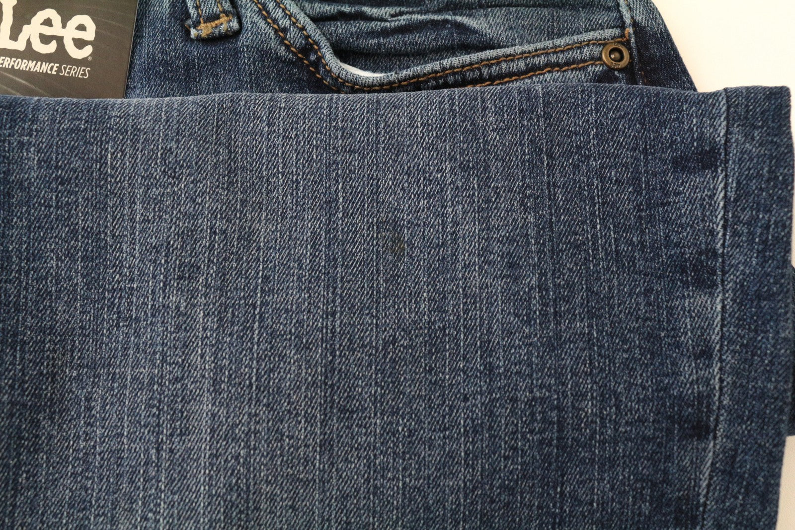 LEE Maddox Men Jeans W30/L32 Straight Tapered Fit Cotton Stretch Washed Blue
