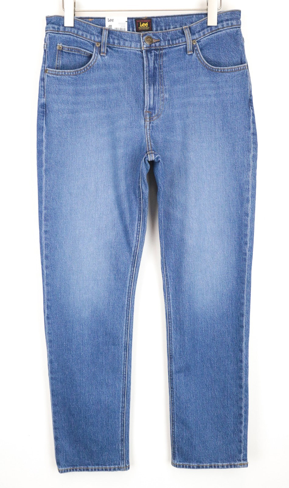 LEE West Men Jeans W32/L32 Relaxed Fit Washed Blue Cotton Stretch Denim