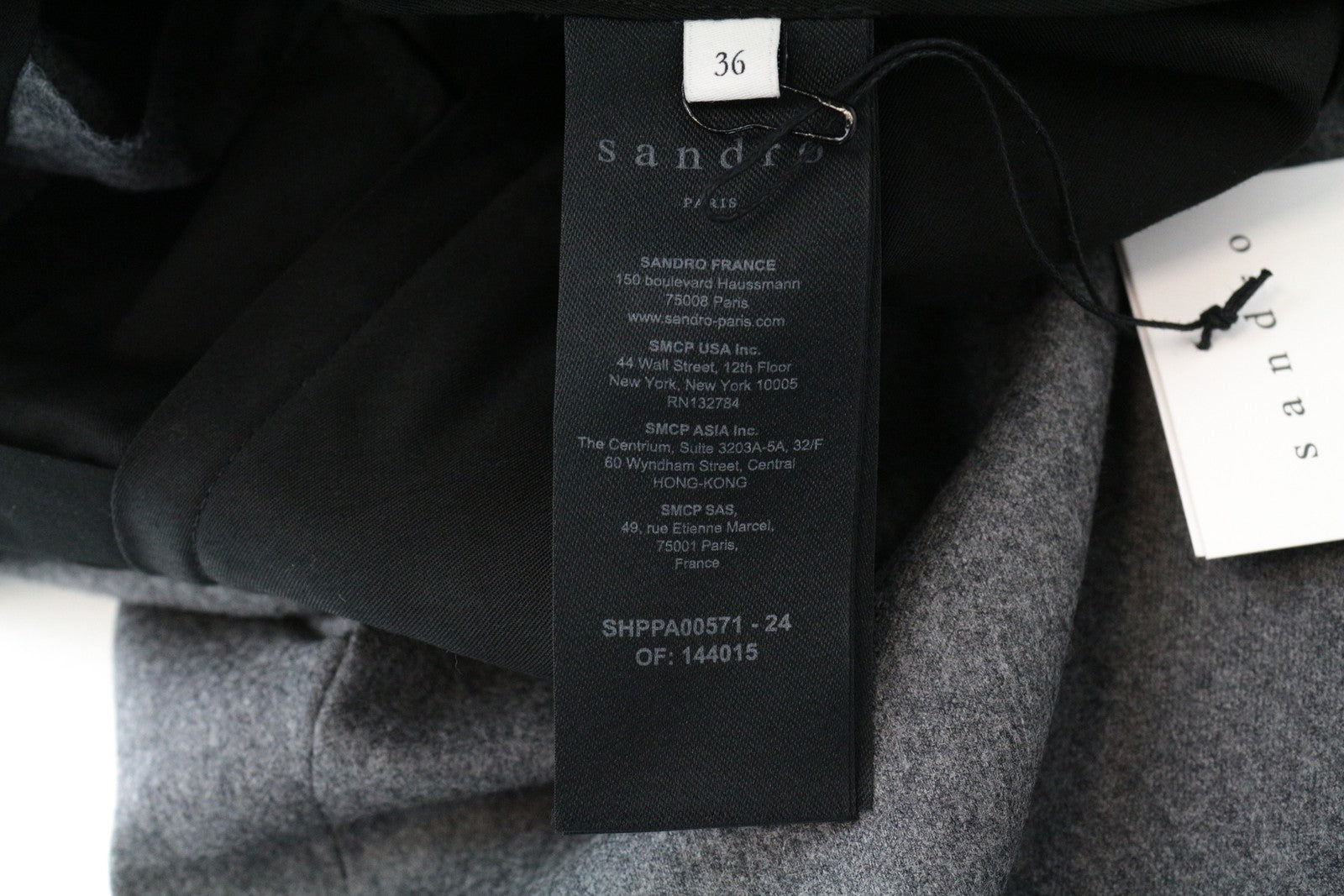 SANDRO Men Trousers 36 W30 Grey Pure Wool Pleated Front Classic Formal