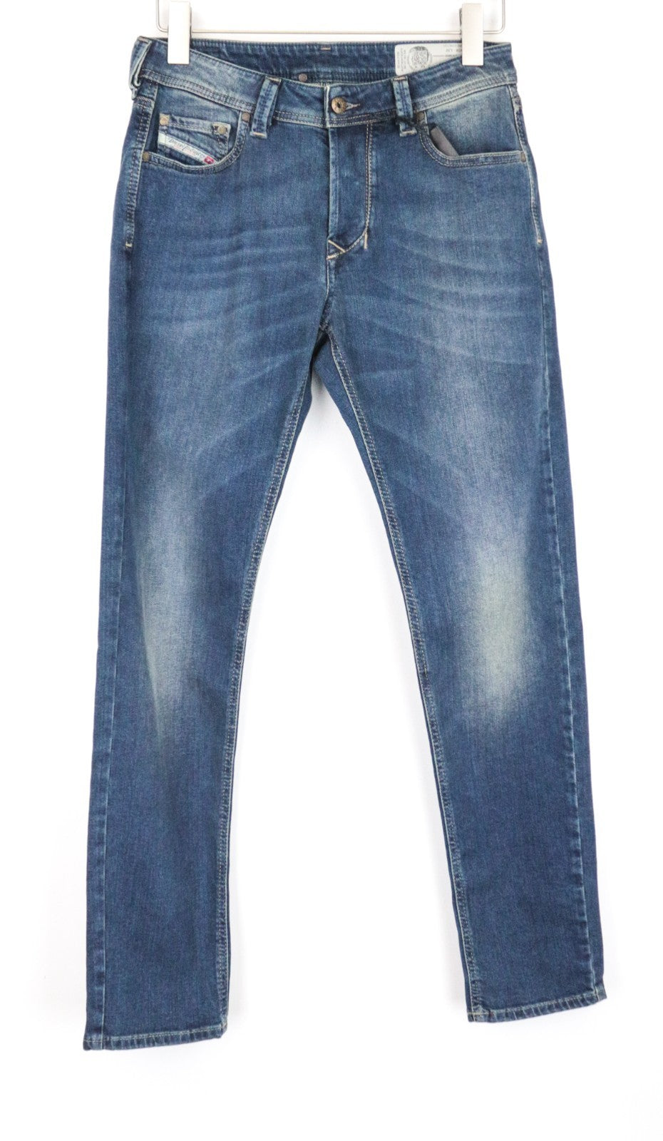 DIESEL Larkee-Beex 084BU Men Jeans W28/L32 Regular Tapered Blue Washed Stretch