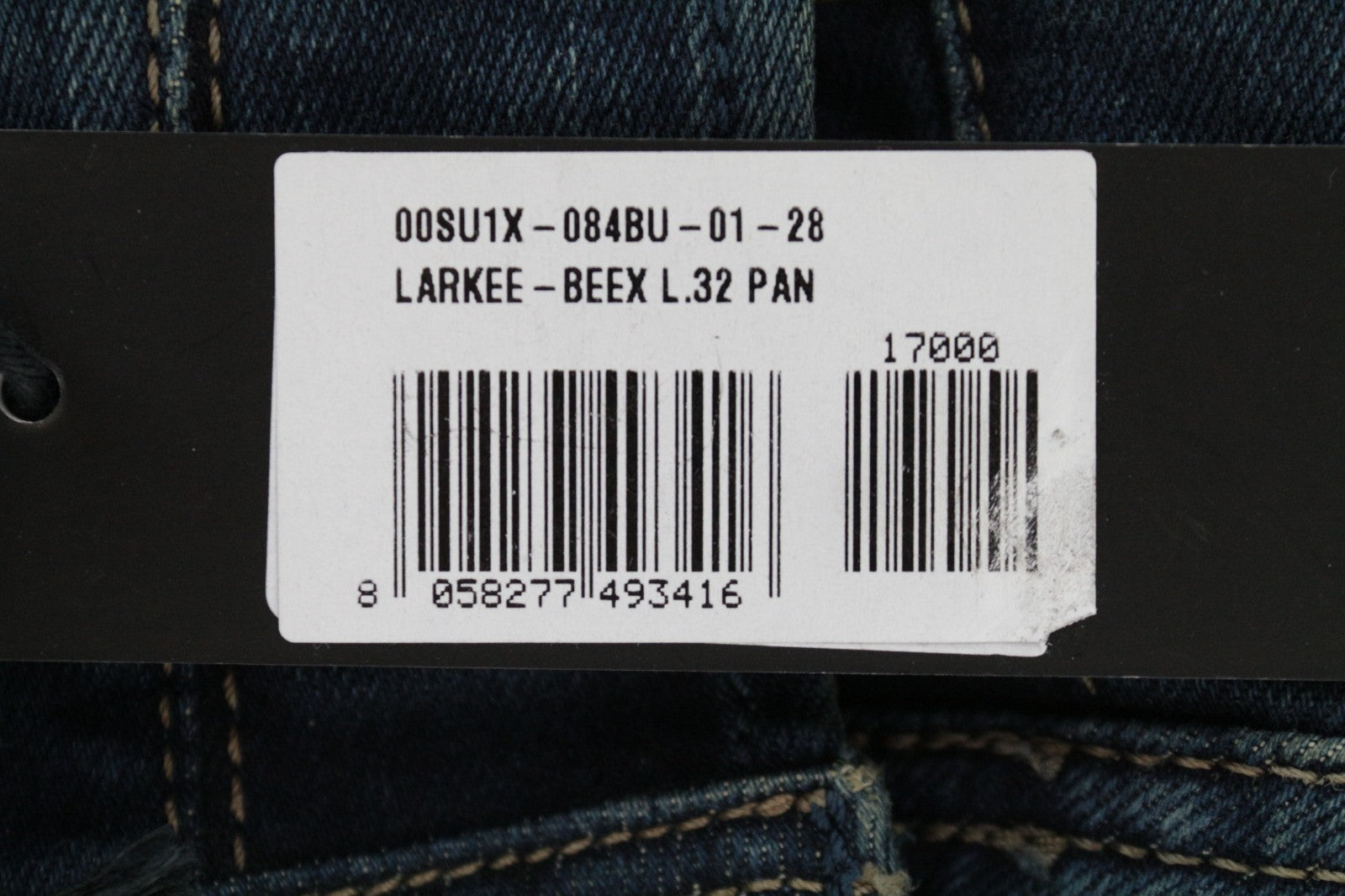 DIESEL Larkee-Beex 084BU Men Jeans W28/L32 Regular Tapered Blue Washed Stretch