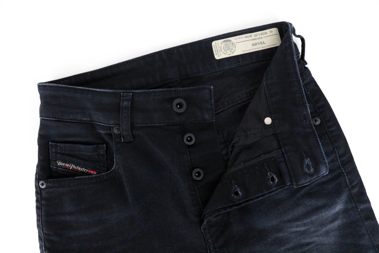 DIESEL Aryel 0679R Women Jeans W25/L30 Straight Fit Dark Blue Cotton Stretch