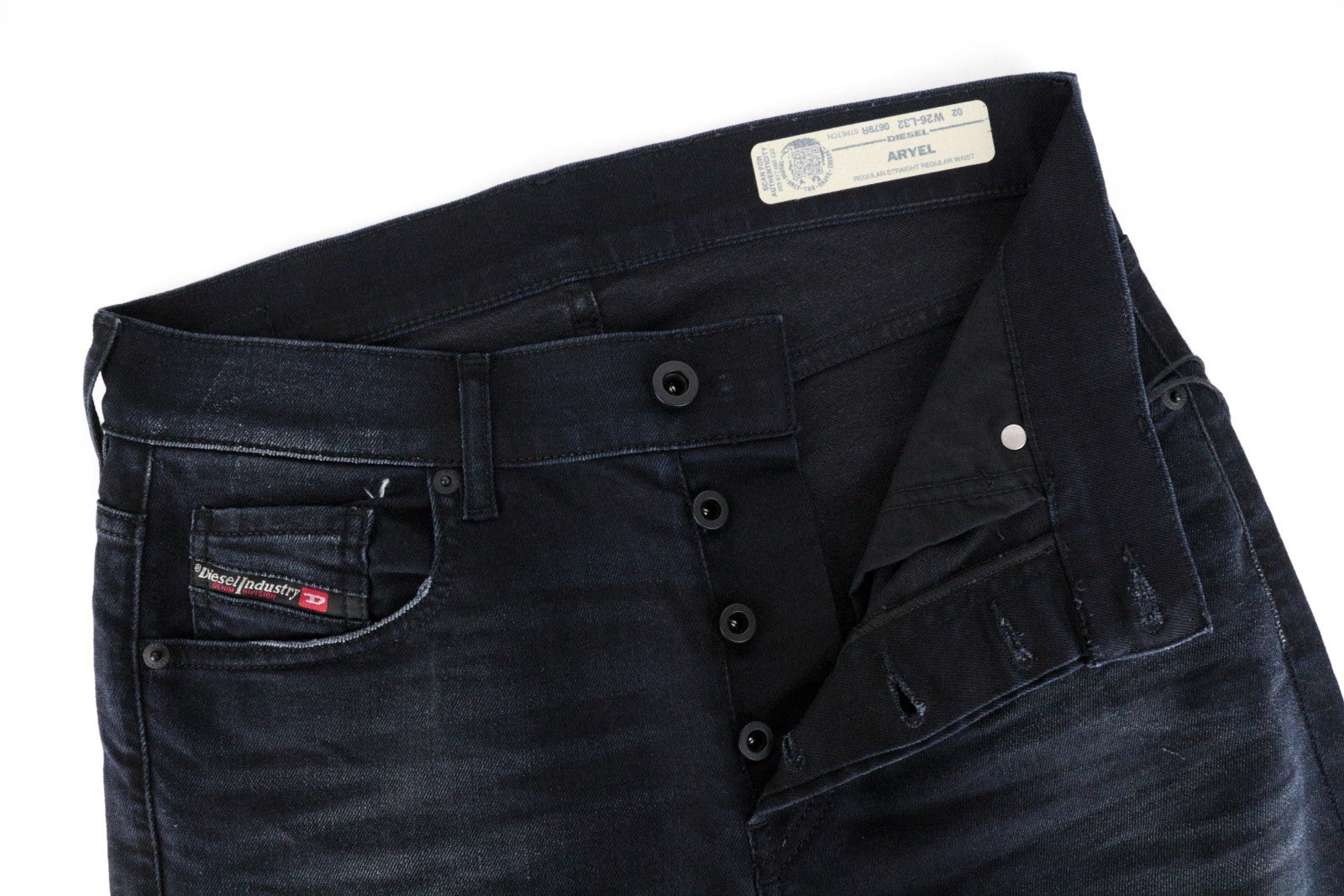 DIESEL Aryel 0679R Women Jeans W26/L32 Straight Navy Blue Cotton Stretch