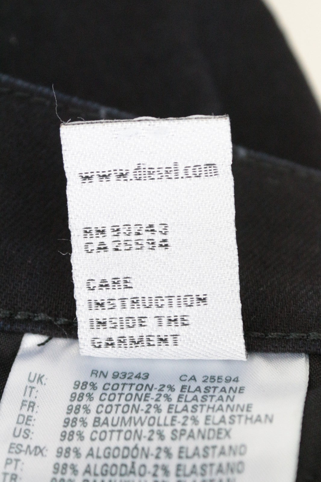 DIESEL Aryel 0679R Women Jeans W26/L32 Straight Fit Navy Blue Cotton Stretch