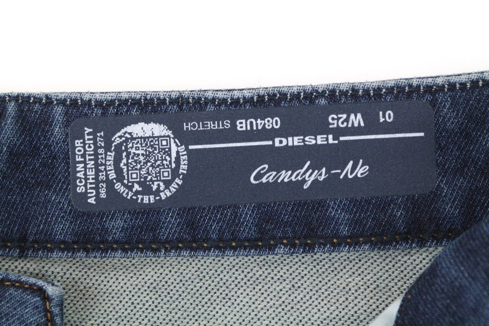 DIESEL Candys-Ne 084UB Women Jeans W25 Sweat Jogg Boyfriend Blue Cotton Stretch