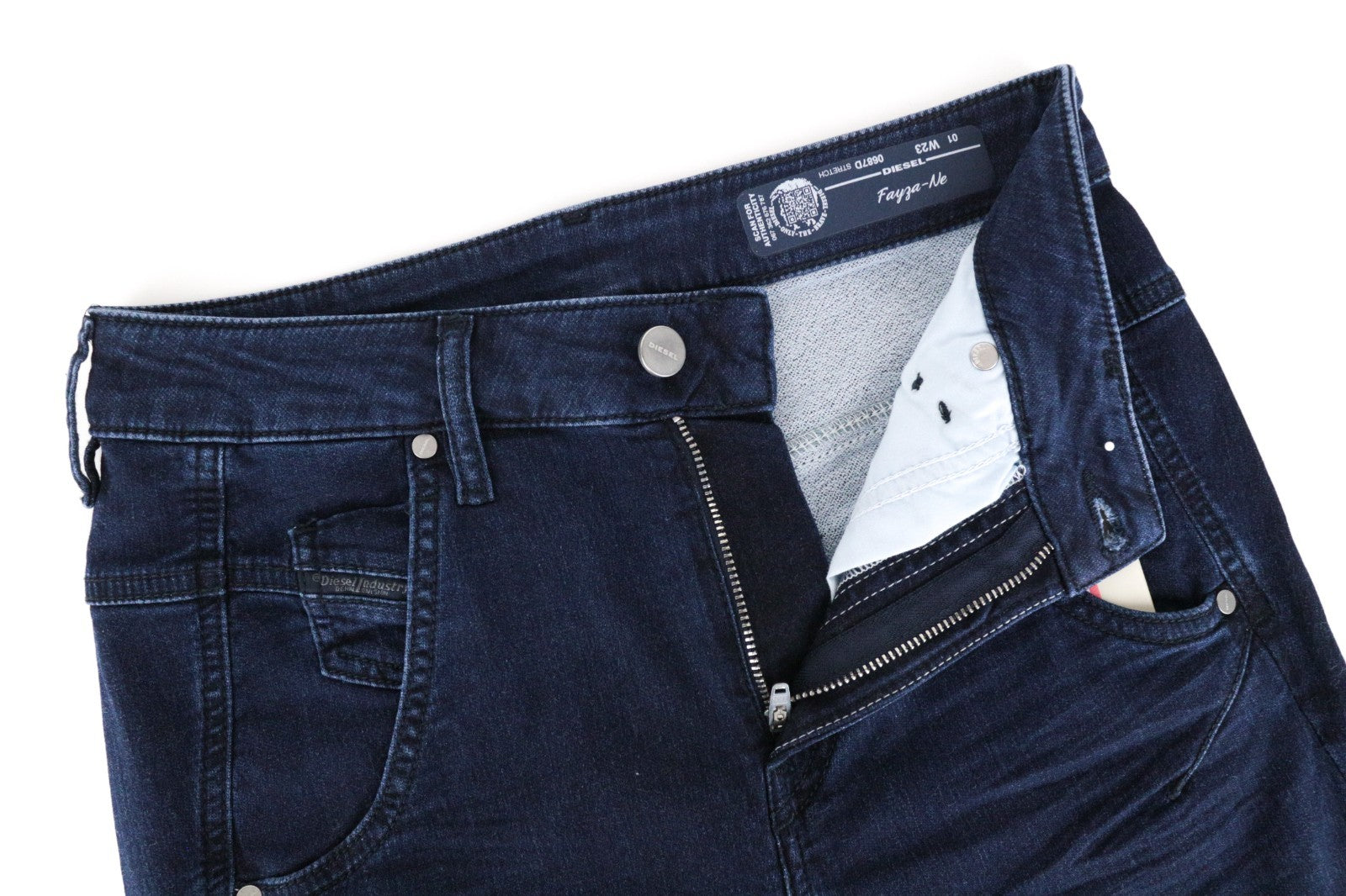 DIESEL Fayza-Ne 0687D Women Jeans W23 Sweat Jogg Boyfriend Blue Cotton Girls