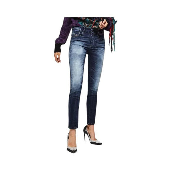 DIESEL D-Ollies-NE 069IE Women Jeans W27 Sweat Jogg Slim Washed Stretch Blue