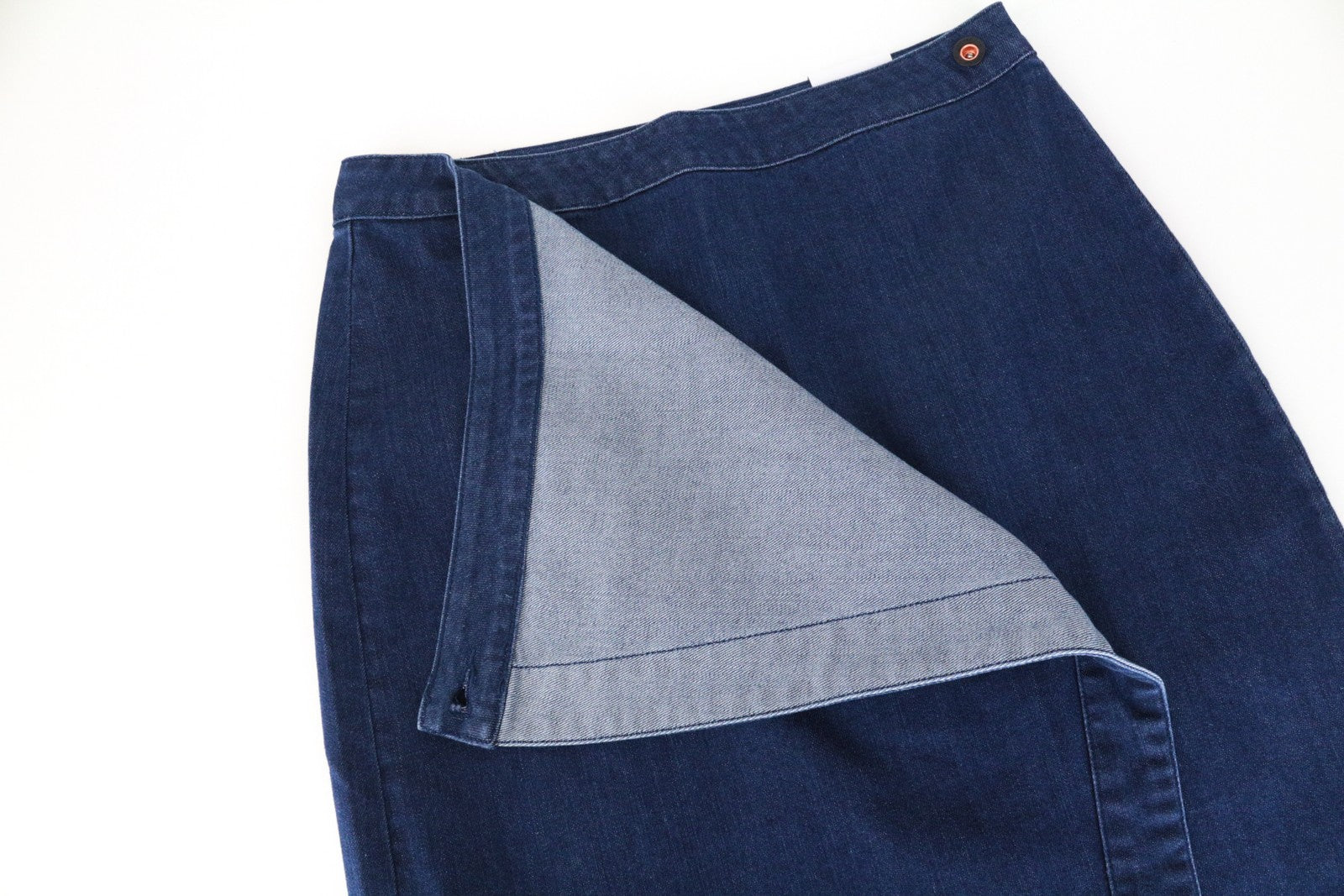 DENHAM Salinas Women Skirt W31 Blue Cotton Blend Stretch Denim Mini