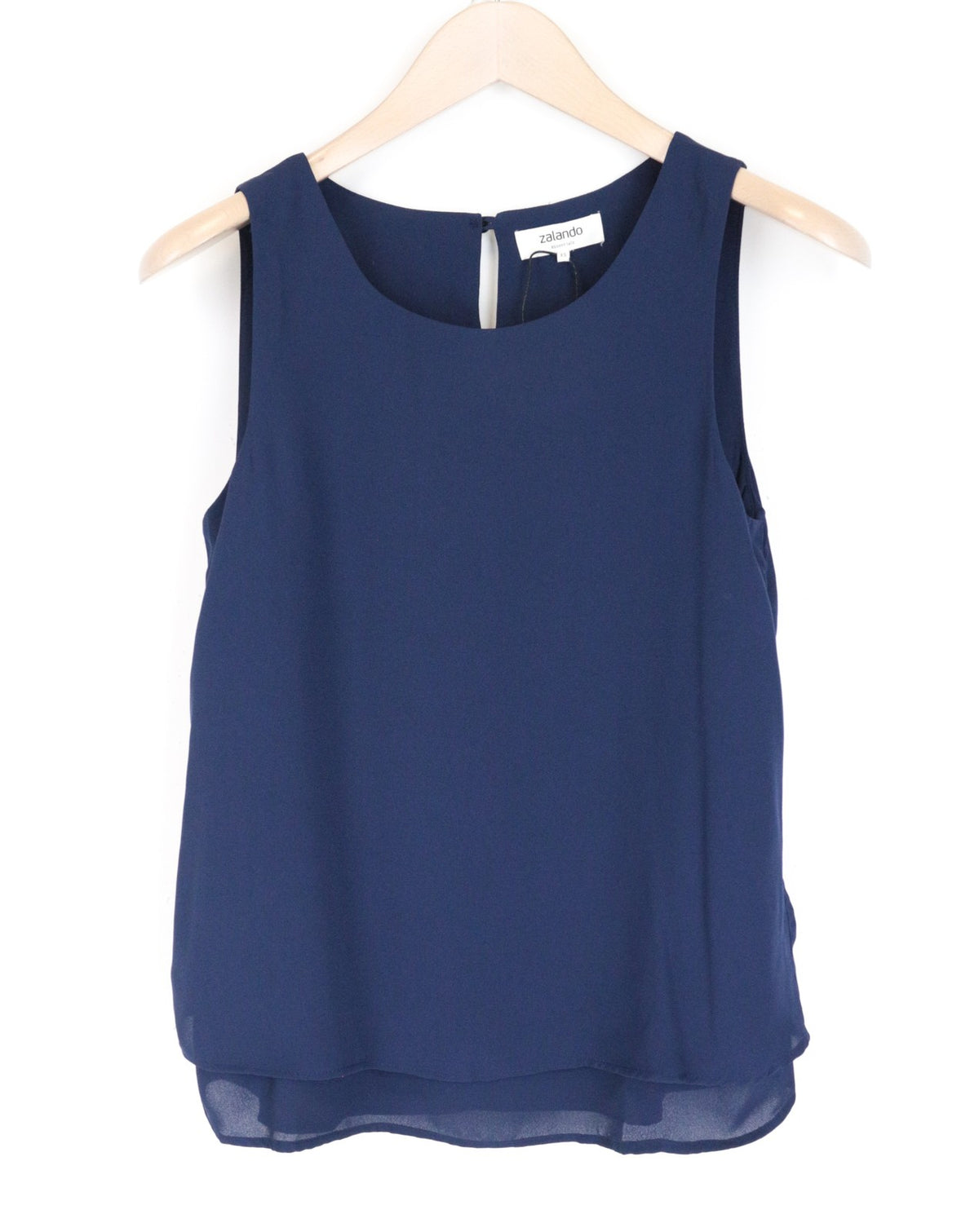 Blaue Polyesterbluse