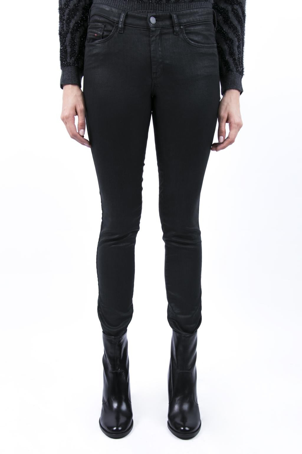 DIESEL Doris-NE 0837C Women Jeans W23 Sweat Jogg Skinny Blue Coated Girls