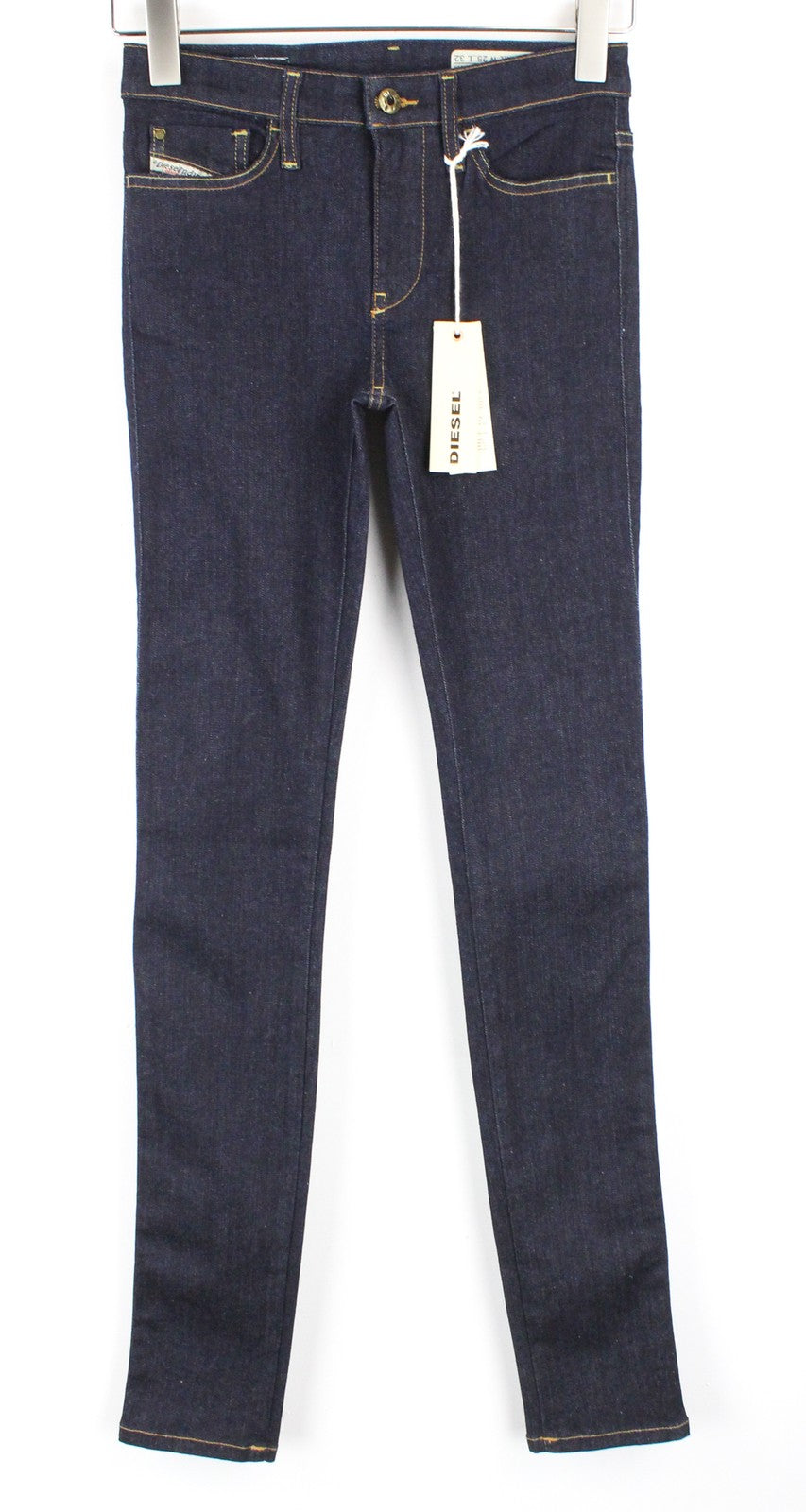 DIESEL Skinzee 0813C Women Jeans W25/L32 Super Slim Skinny Fit Blue Stretch