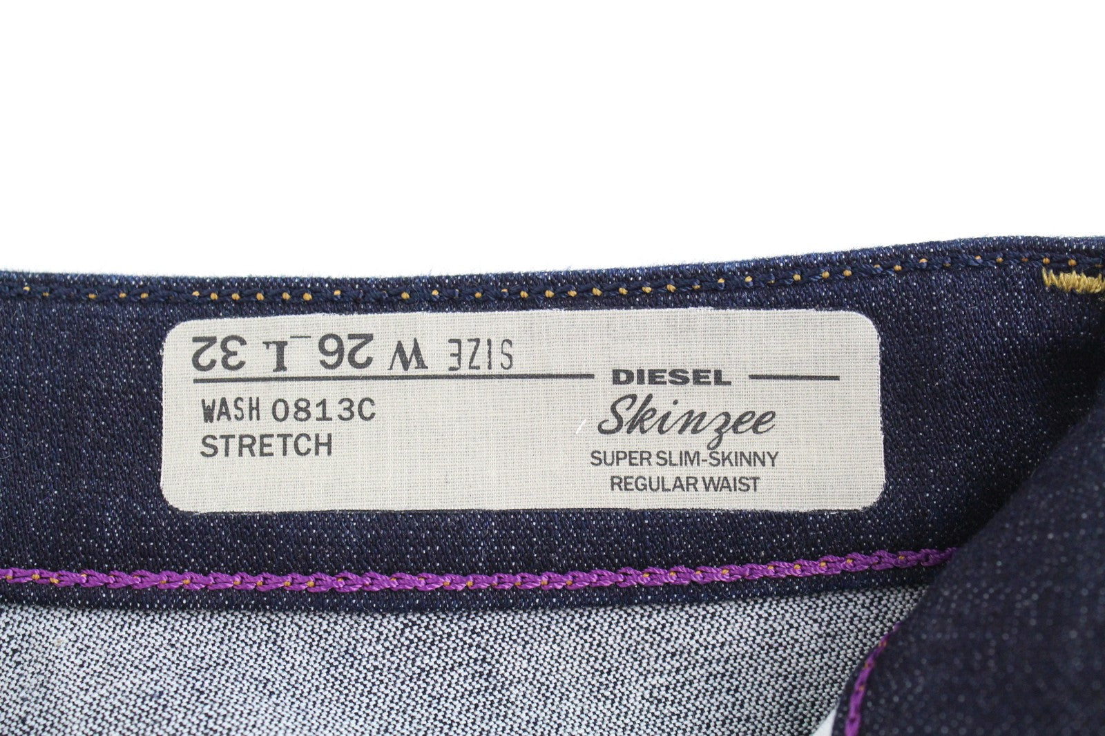 DIESEL Skinzee 0813C Women Jeans W26/L32 Super Slim-Skinny Blue Stretch