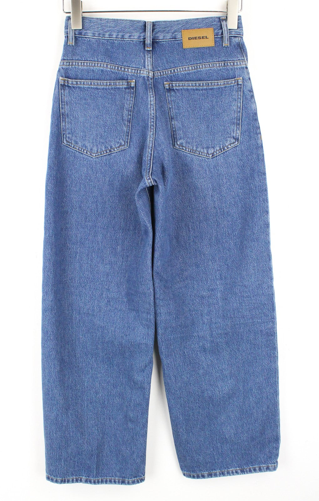DIESEL Widee 080AN Women Jeans W24/L30 Straight Fit Blue Pure Cotton Girls