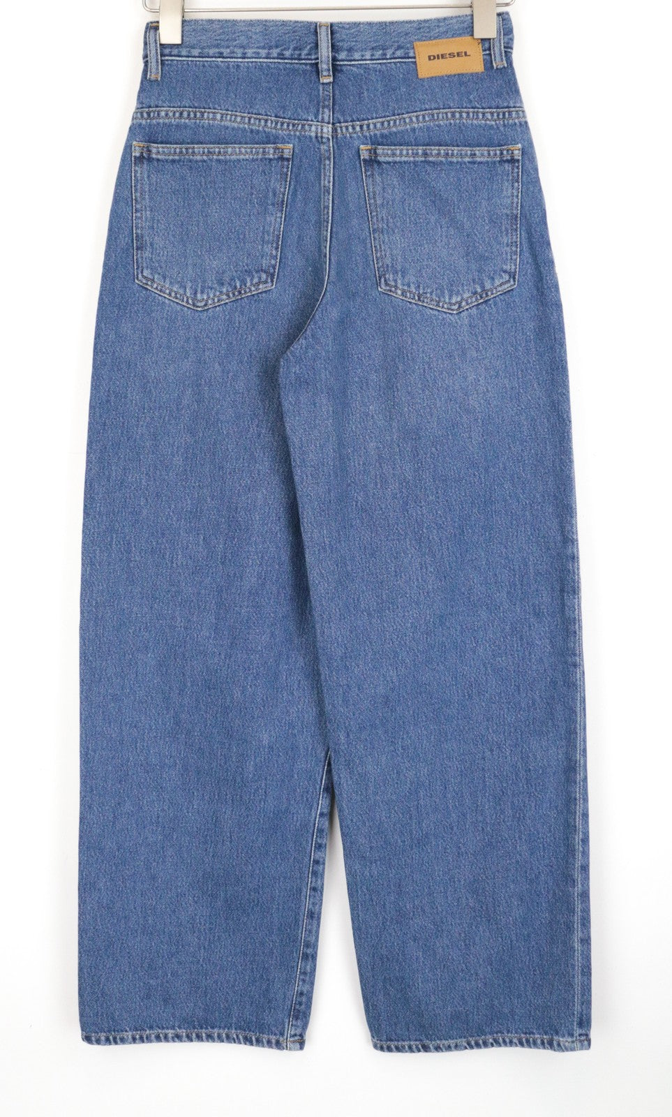 DIESEL Widee 080AN Women Jeans W25/L32 Straight Blue Pure Cotton High Waist