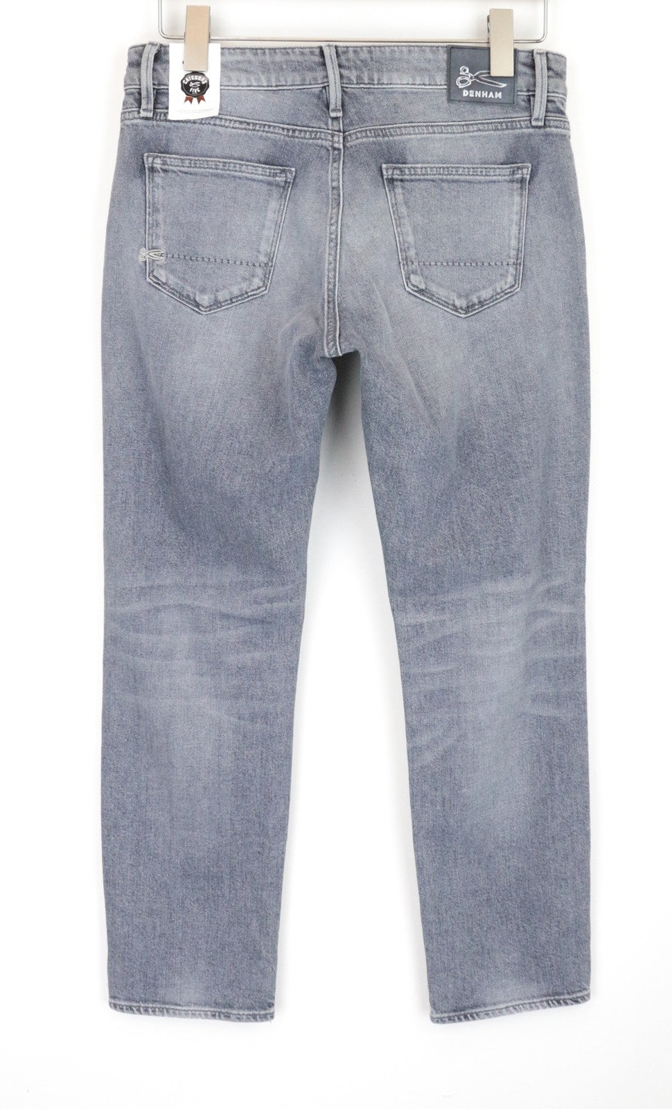 DENHAM Monroe Women Jeans W26 Girlfriend Fit Distressed Blue Cotton Stretch