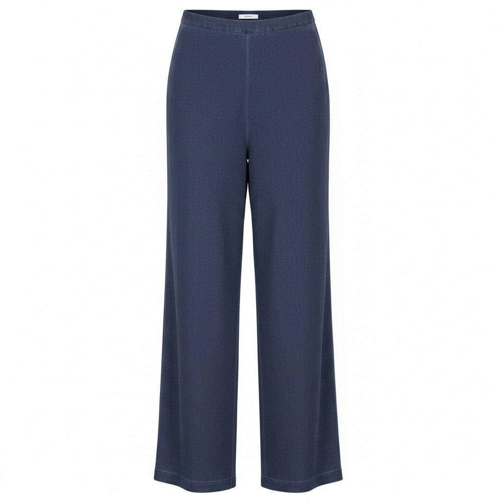 DENHAM Palazzo Women Trousers 2XS Wide Stretch Indigo Blue Denim Look