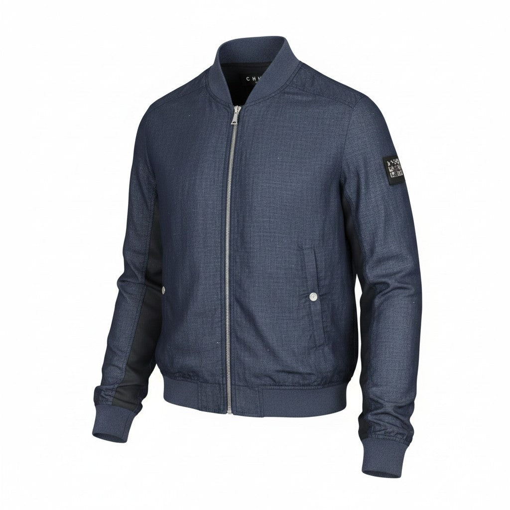 Blauer Twill-Blazer