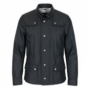 JOHN RICHMOND  Men Jacket 48  M Black Linen Cotton Blend Long Sleeved Zipped