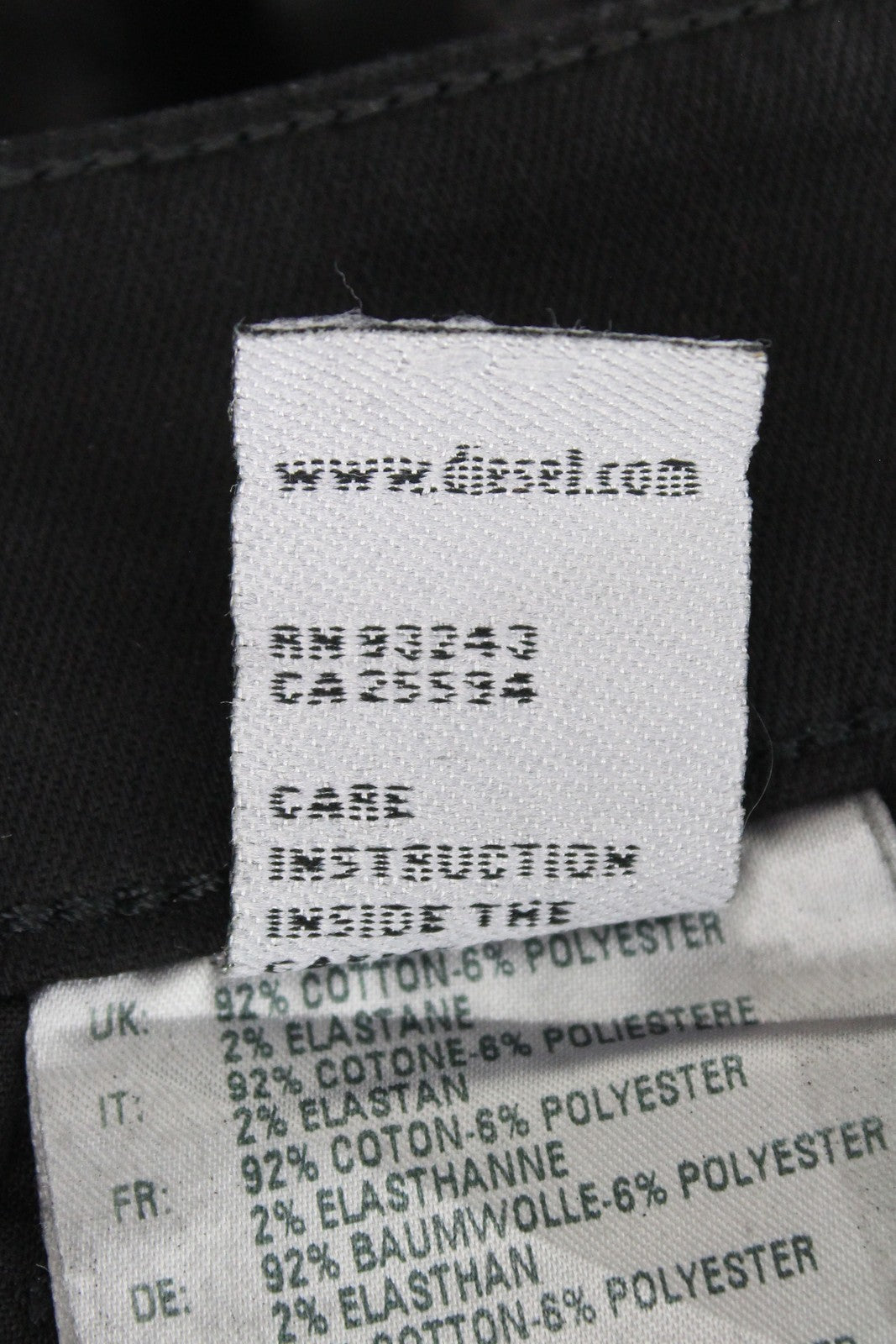 DIESEL Slandy-SP4 0094S Women Jeans W24/L30 Super Skinny Black Coated Girls
