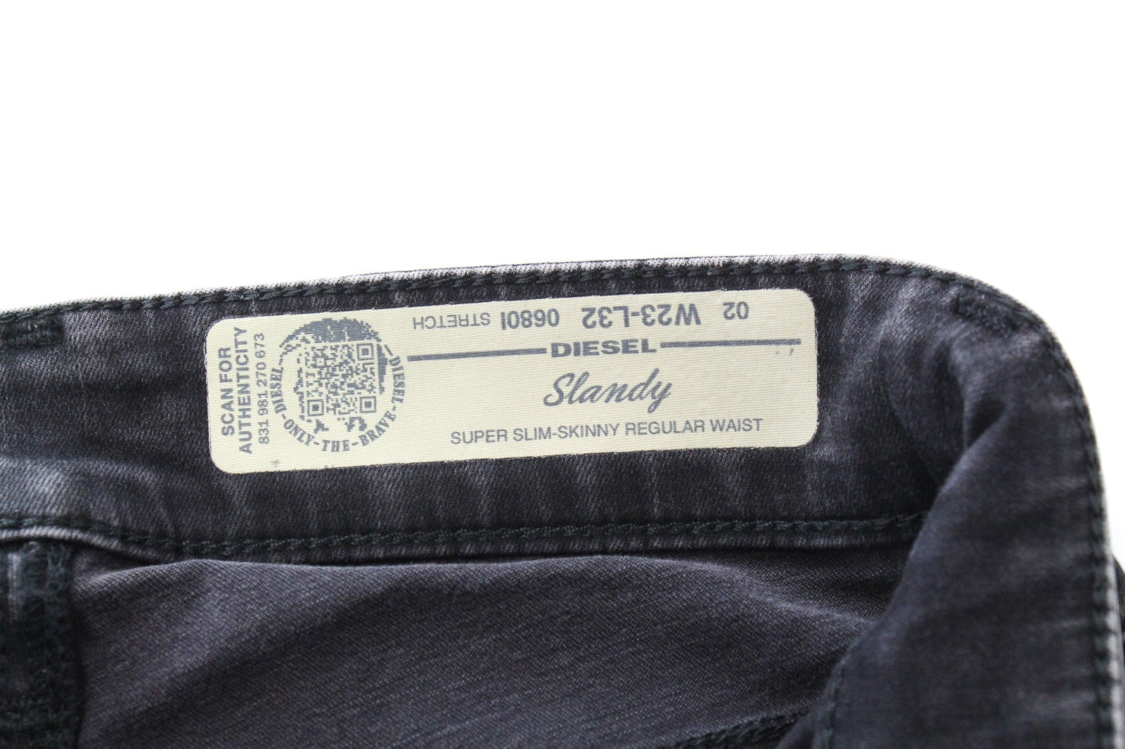 DIESEL Slandy 0680I Women Jeans W23/L32 Super Slim-Skinny Girls Regular Waist